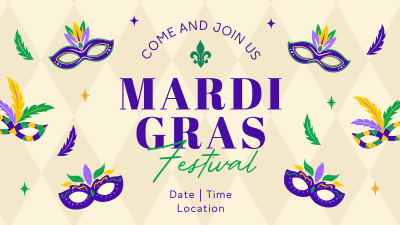 Mardi Gras Festival Facebook event cover Image Preview