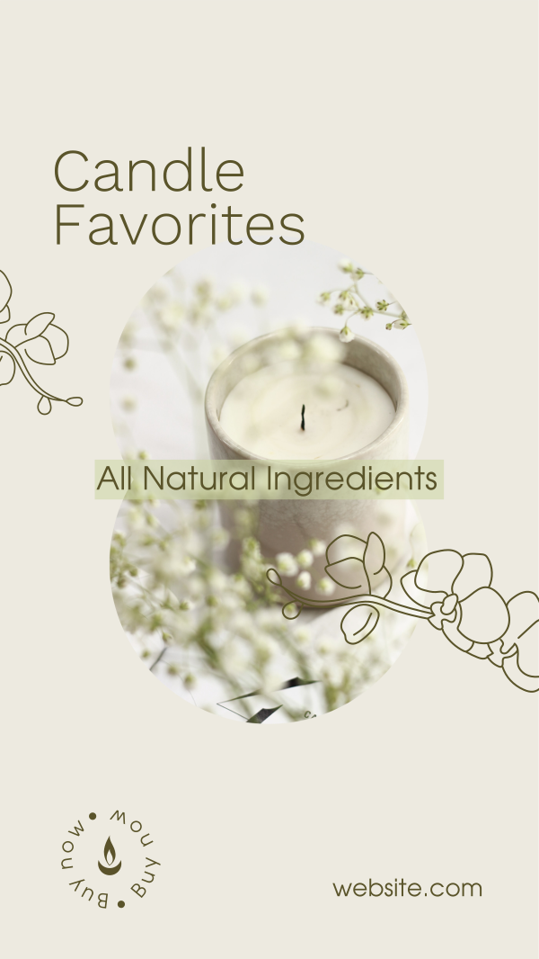 Scented Home Candle  Instagram Story Design Image Preview