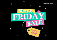 Black Friday Clearance Postcard Image Preview