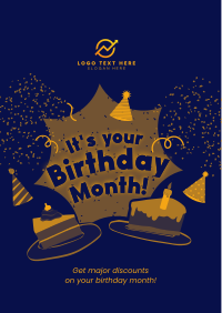 It's your Birthday Month Flyer Image Preview