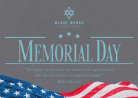 Modern Minimalist Memorial Day Postcard Image Preview