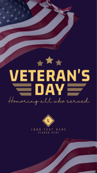 Honor Our Veterans YouTube Short Design
