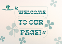 Generic Welcome Page Postcard Design