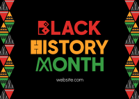 Black History Triangles Postcard Design