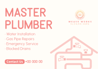 Master Plumber Postcard Image Preview