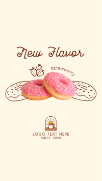 Strawberry Flavored Donut  Facebook story Image Preview