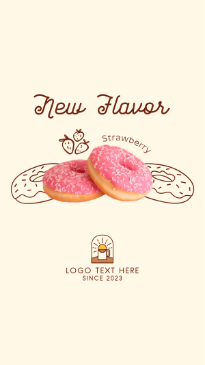 Strawberry Flavored Donut  Facebook story Image Preview