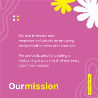 Our Mission Floral Instagram Post Design