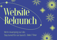 Floral Website Launch Postcard Design