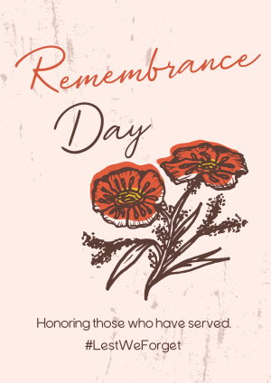 Remembrance Poppies Flyer Image Preview