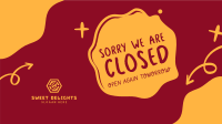 Cafe Closed Notification Facebook Event Cover Design