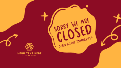 Cafe Closed Notification Facebook event cover Image Preview