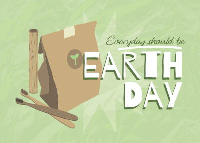 Everyday Earth Day Postcard Image Preview