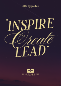 Inspire & Create Poster Image Preview