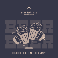 Oktoberfest Night Party Linkedin Post Design
