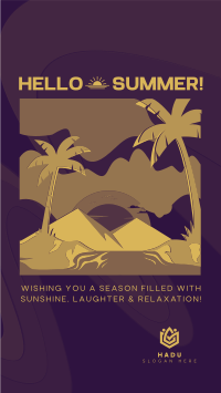 Minimalist Summer Greeting Facebook story Image Preview