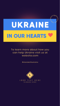 Ukraine In Our Hearts Facebook Story Design