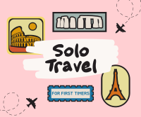 Stickers Solo Traveler Facebook Post Design