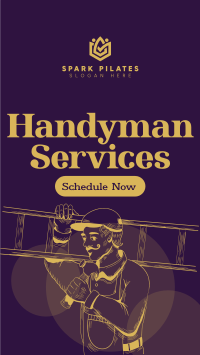 Rustic Handyman Service Instagram story Image Preview