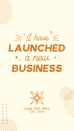 New Business Launch Instagram story