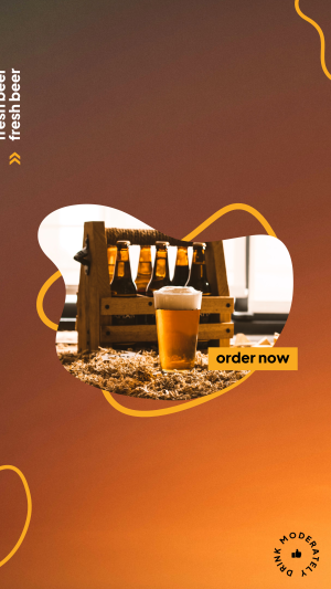 Fresh Beer Order Now Instagram story Image Preview