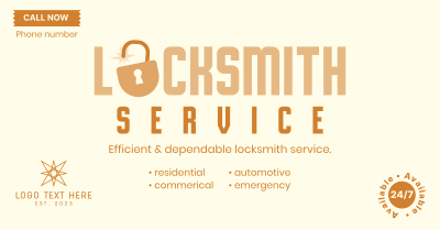 24/7 Locksmith  Facebook ad Image Preview