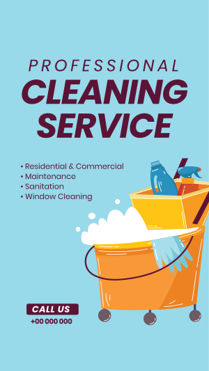 Cleaning Professionals Facebook story Image Preview