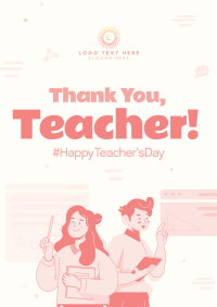 Thank You Teacher Flyer Design