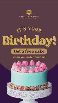 Birthday Cake Promo TikTok Video Design