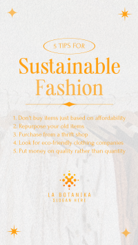 Stylish Chic Sustainable Fashion Tips Instagram story Image Preview