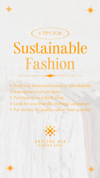 Stylish Chic Sustainable Fashion Tips Instagram story Image Preview