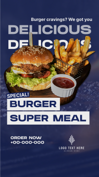 Special Burger Meal Instagram reel Image Preview