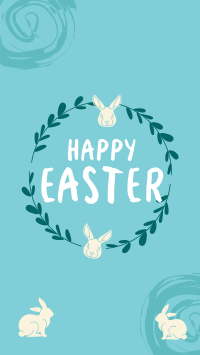 Easter Bunny Wreath Facebook story Image Preview