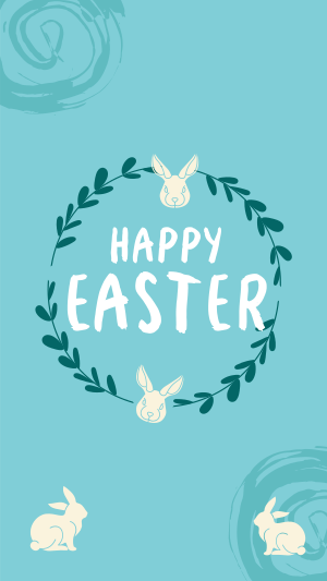 Easter Bunny Wreath Facebook story Image Preview