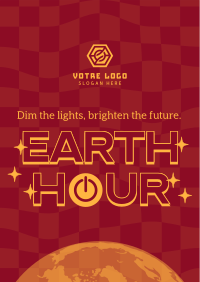 Earth Hour Retro Poster Design