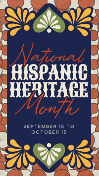 Talavera Hispanic Heritage Month TikTok Video Design