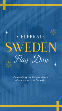 Commemorative Sweden Flag Day Instagram Story Design