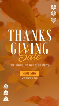 Thanksgiving Leaves Sale TikTok video Image Preview