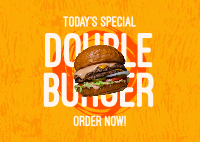 Double Burger Postcard Image Preview