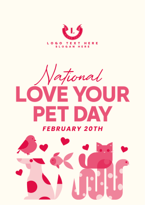 National Love Your Pet Day Flyer Image Preview