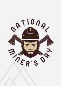 National Miner's Day Flyer Design