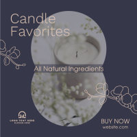 Scented Home Candle  Instagram Post Design