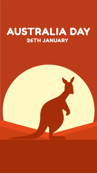Kangaroo Silhouette Facebook Story Design