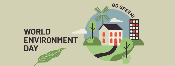 Green Home Environment Day  Facebook Cover Design Image Preview