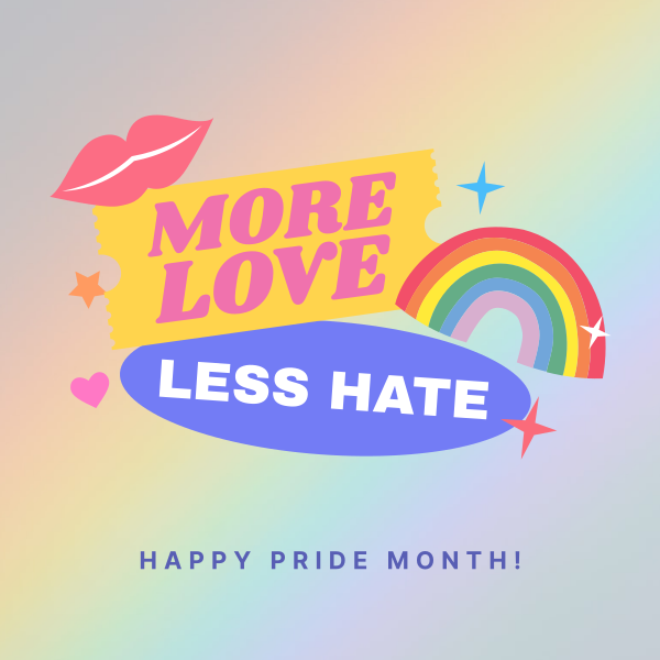 More Love, Less Hate Instagram Post Design