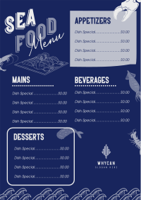 Fun Seafood Restaurant Menu Image Preview