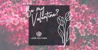 Sweet Floral Valentine Facebook Ad Design