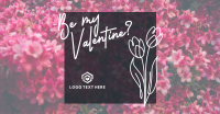 Sweet Floral Valentine Facebook ad Image Preview