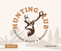  Hunting Club Deer Facebook Post Design
