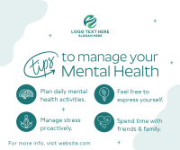 Mental Health Tips Facebook post Image Preview